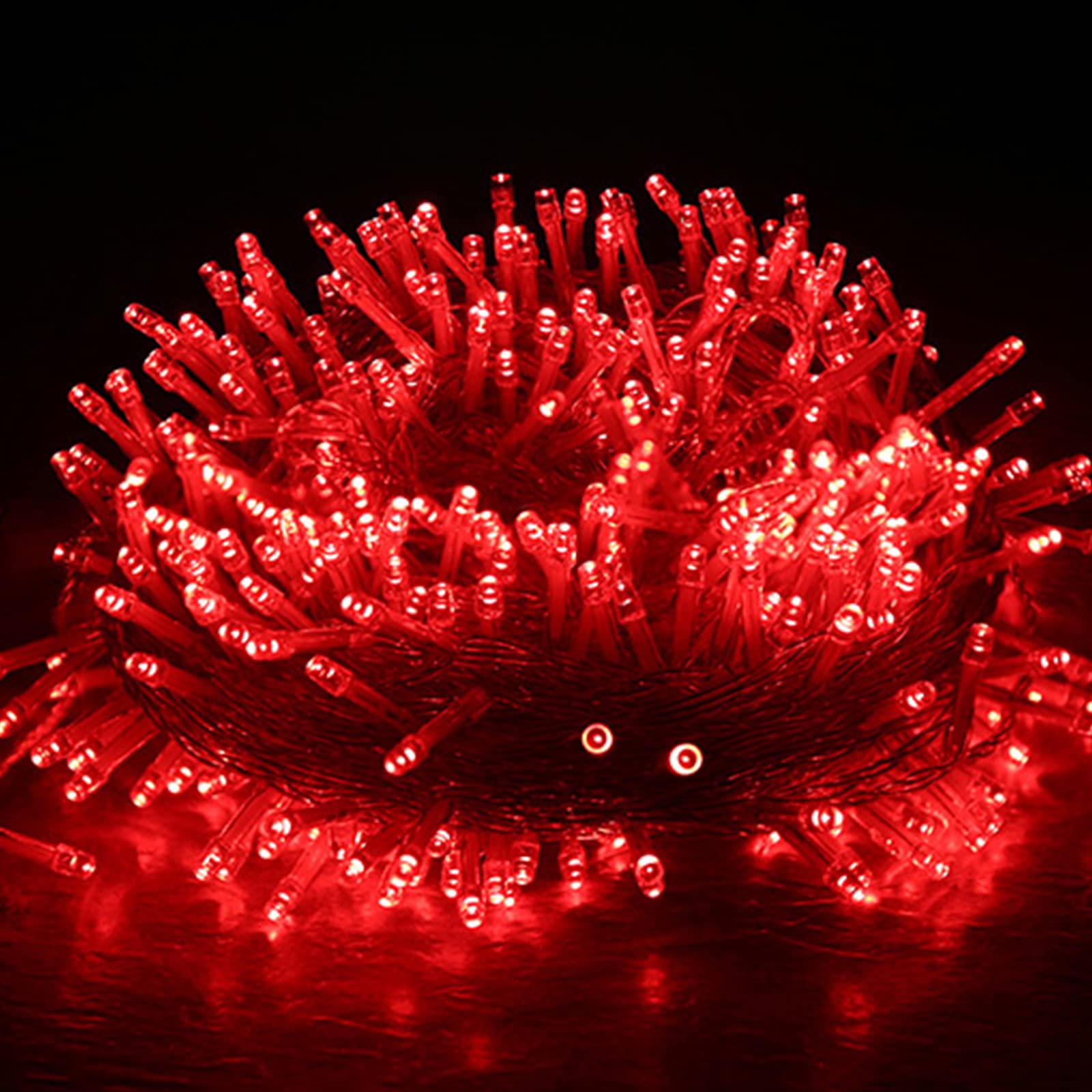 Ghirlanda luminosa di Natale, 100 m, 1000 LED, luci natalizie per interni ed esterni, 8 modalità ghirlanda luminosa per albero per balcone, giardino, casa, decorazione - rosso