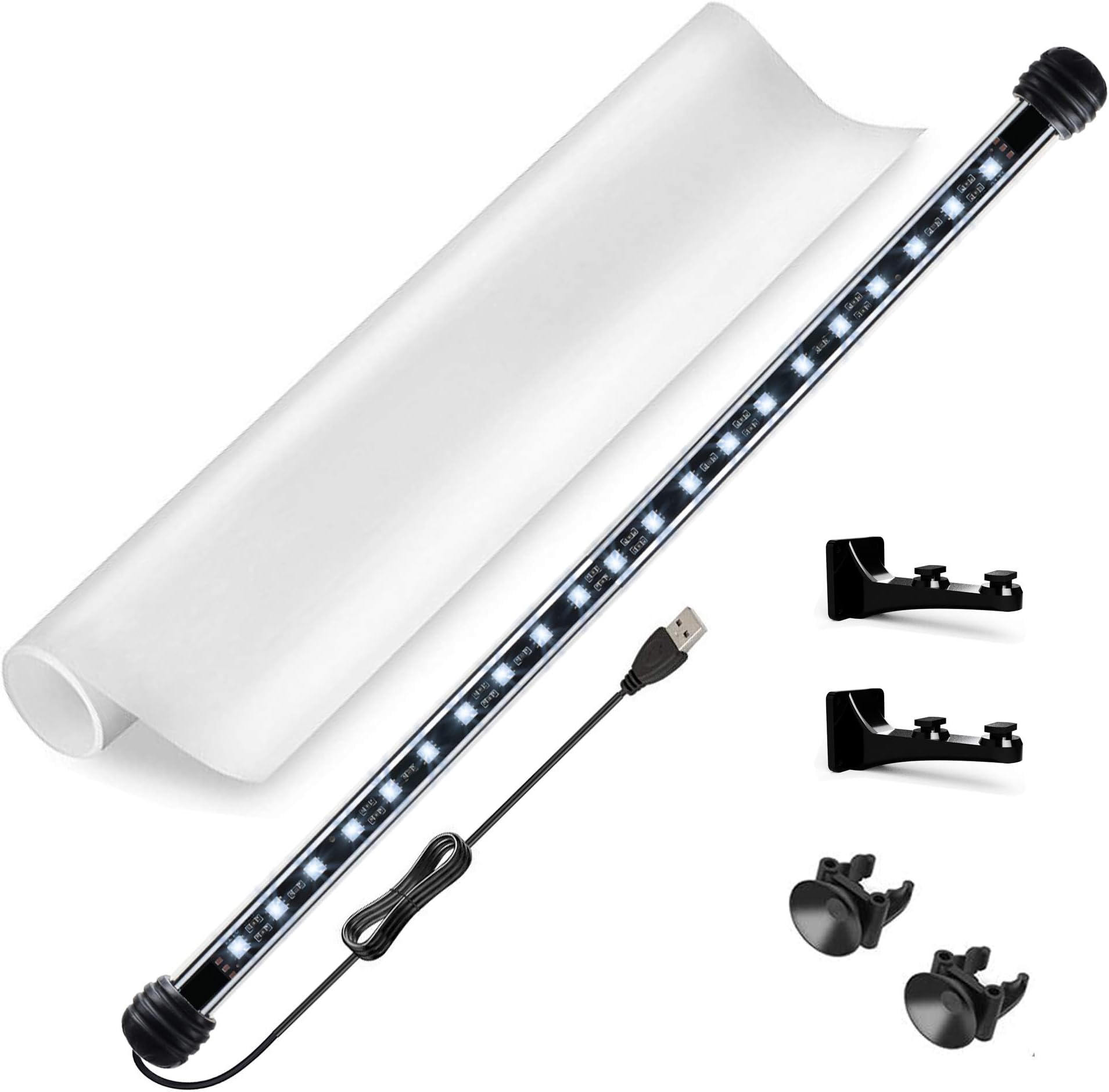 CURRENT USA Serene Add-on Accessory LED Background Light Kit | Includes Frosted Background Glass Film and RGB LED Light Strip | Fits Aquariums 48"-60" (Requires Serene Controller)