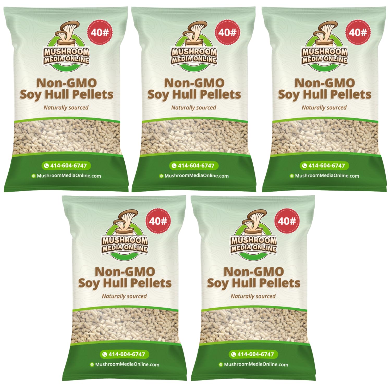 100% Soy Hull Mushroom Pellets -Non-GMO (200, Pounds)