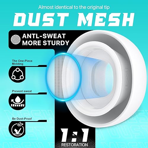 Miniatura 4 de RFUNGUANGO 4 pares Almohadillas de repuesto para AirPods Pro de 21 generación con orificios de reducción de ruido, almohadillas de silicona para