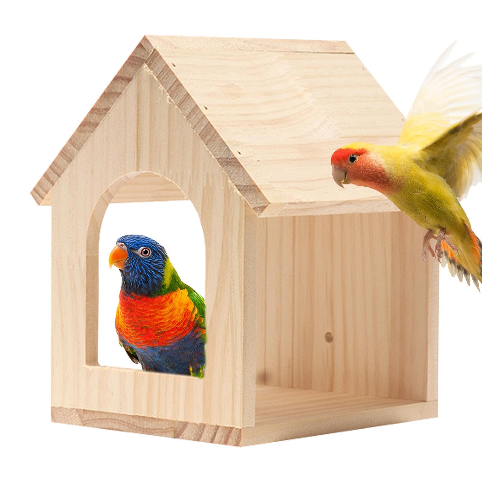 Amazon.co.jp: 鳥の巣箱、鳥の巣繁殖木箱、パイン材巣箱、耐久性