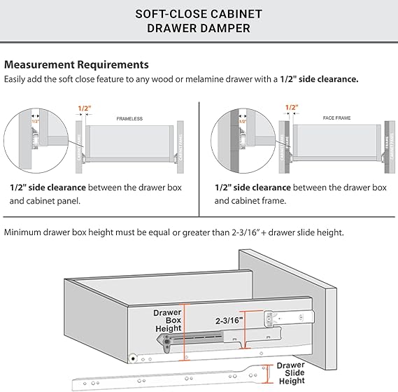 Titus Soft-Close Device For Drawers in Face-Frame Cabinets White