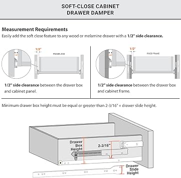 Titus Soft-Close Device For Drawers in Face-Frame Cabinets White