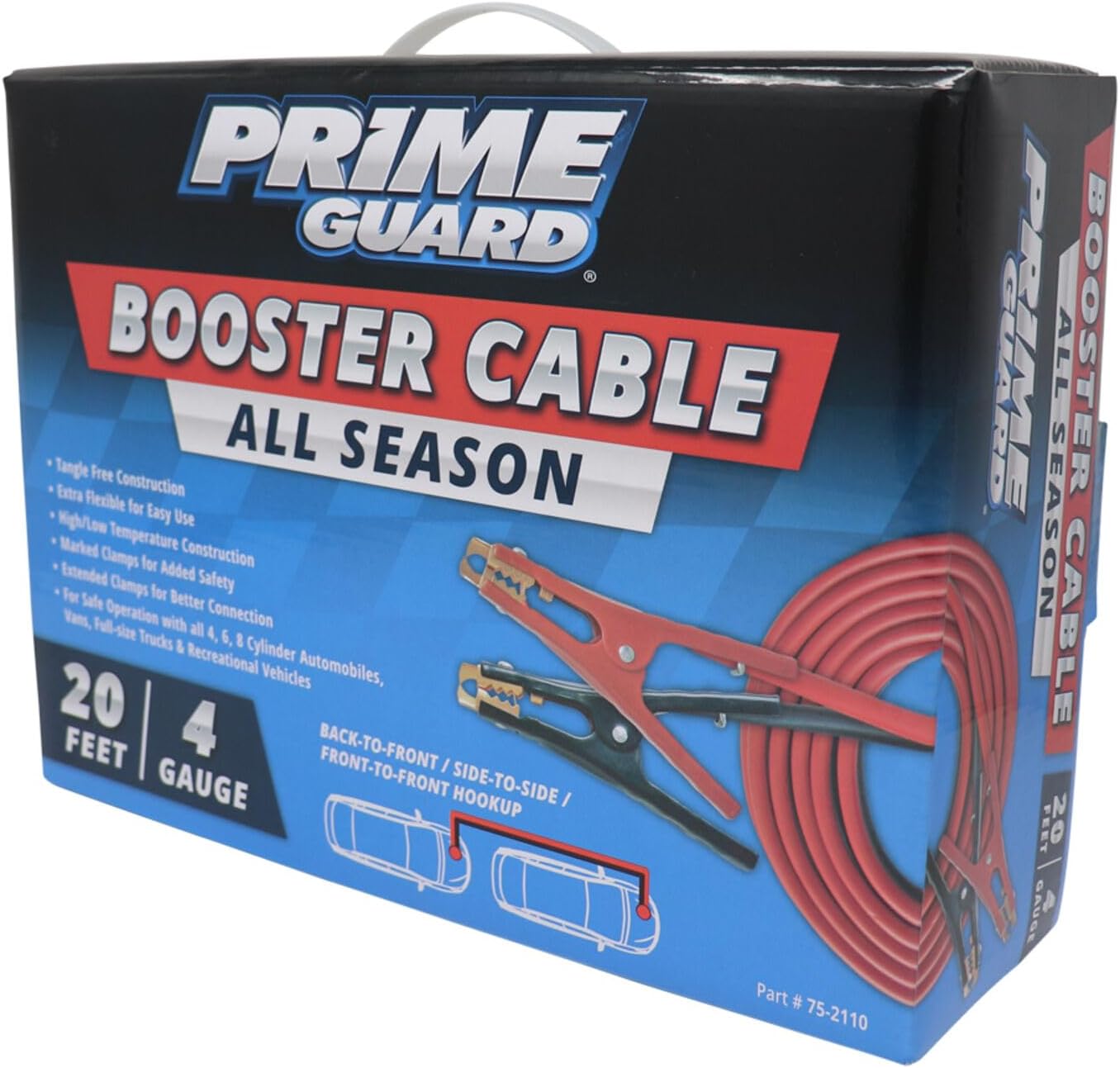 Prime Guard All Season Booster Cable | 20 Feet | 4 Gauge | SKU: 75-2110