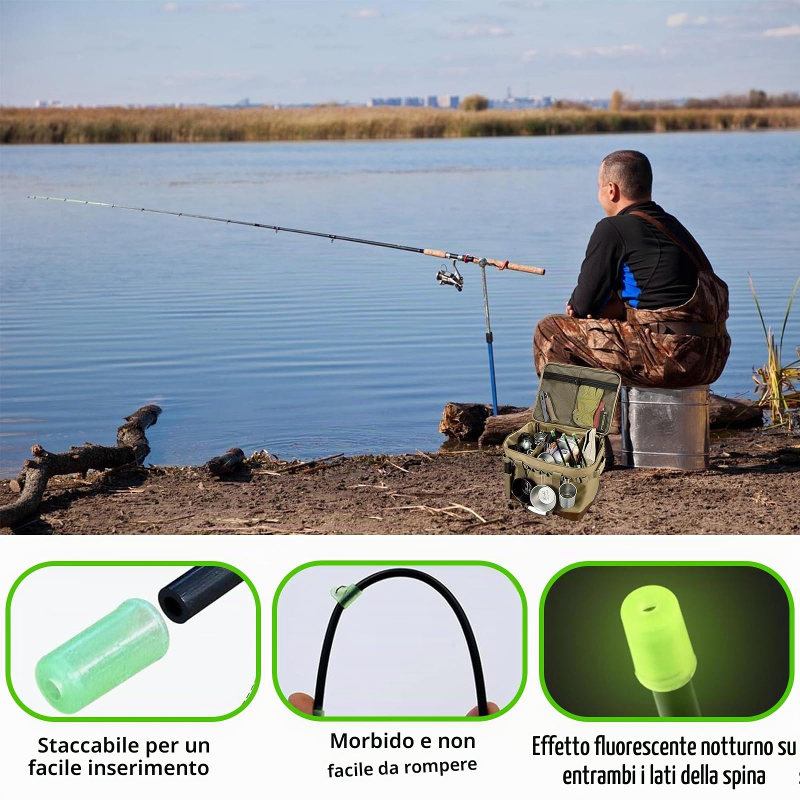 Anti-Tangle Boom Anti Tangle da Pesca Connettore Pesca 20Cm Anti-Groviglio Bracci Pesca Accessori Balance Connector Attrezzatura Pesca per Pesca Mare Anti Groviglio Boom Accessorio