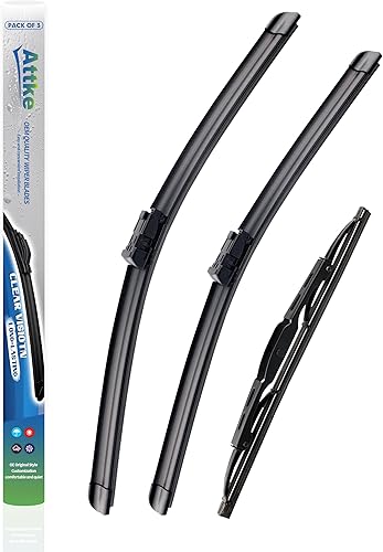 Vista 20 de ATTKE Juego de limpiaparabrisas delantero y trasero para Mini Cooper Countryman F60 2017 2018 2019 2020 2021 2022