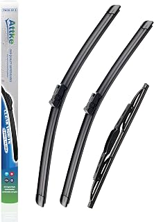 ATTKE OEM All Weather Wiper Blades, 24" + 17" Front Wiper and 13" Rear Wiper Blades for GMC Terrain,Chevy Equinox 2010-2017, OE Genuine Style (Pack of 3)