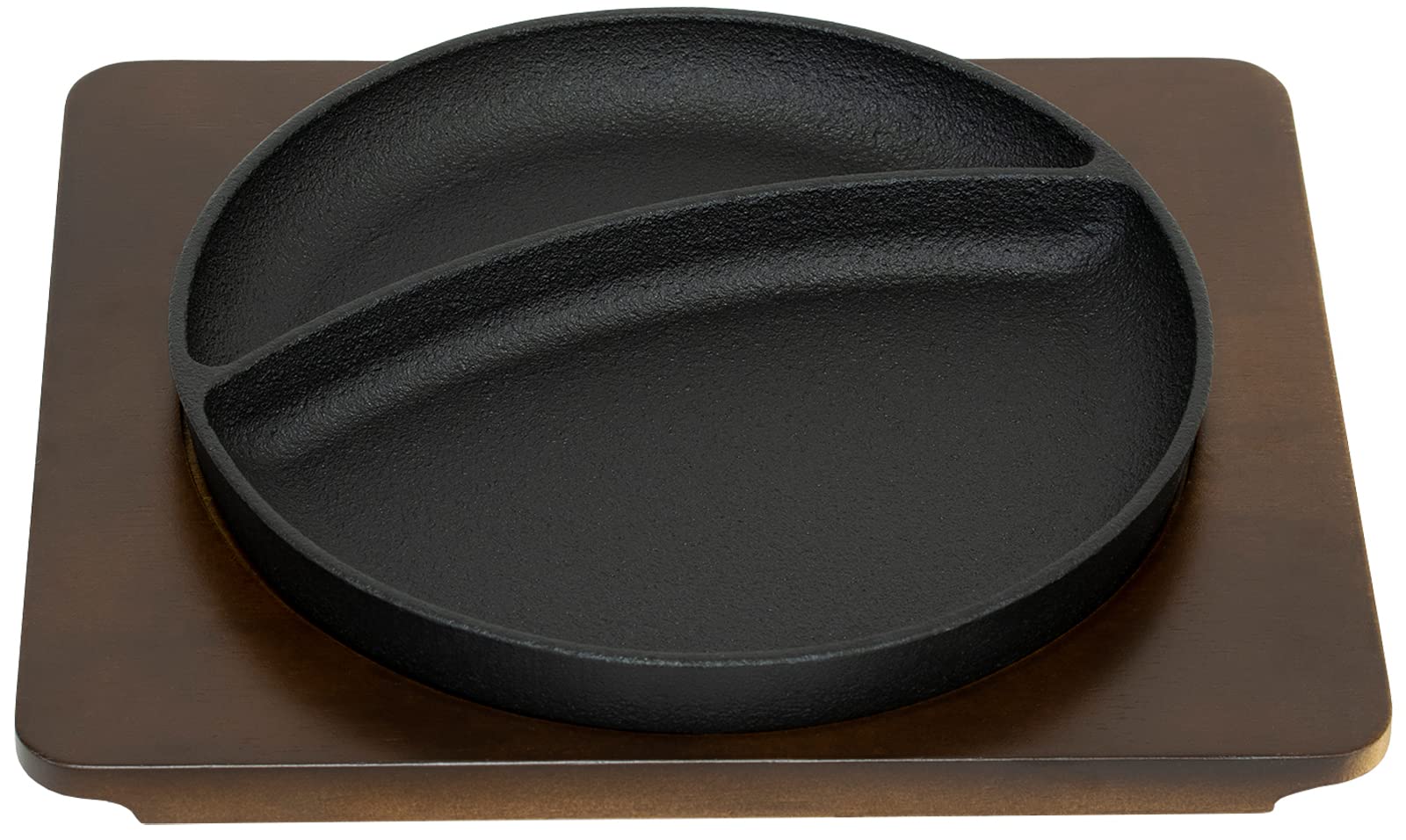 Ikenaga Ironwork 011428 Iron Plate, Lunch Plate, Made in Japan, Iron Plate, Induction Compatible, Wooden Stand Included