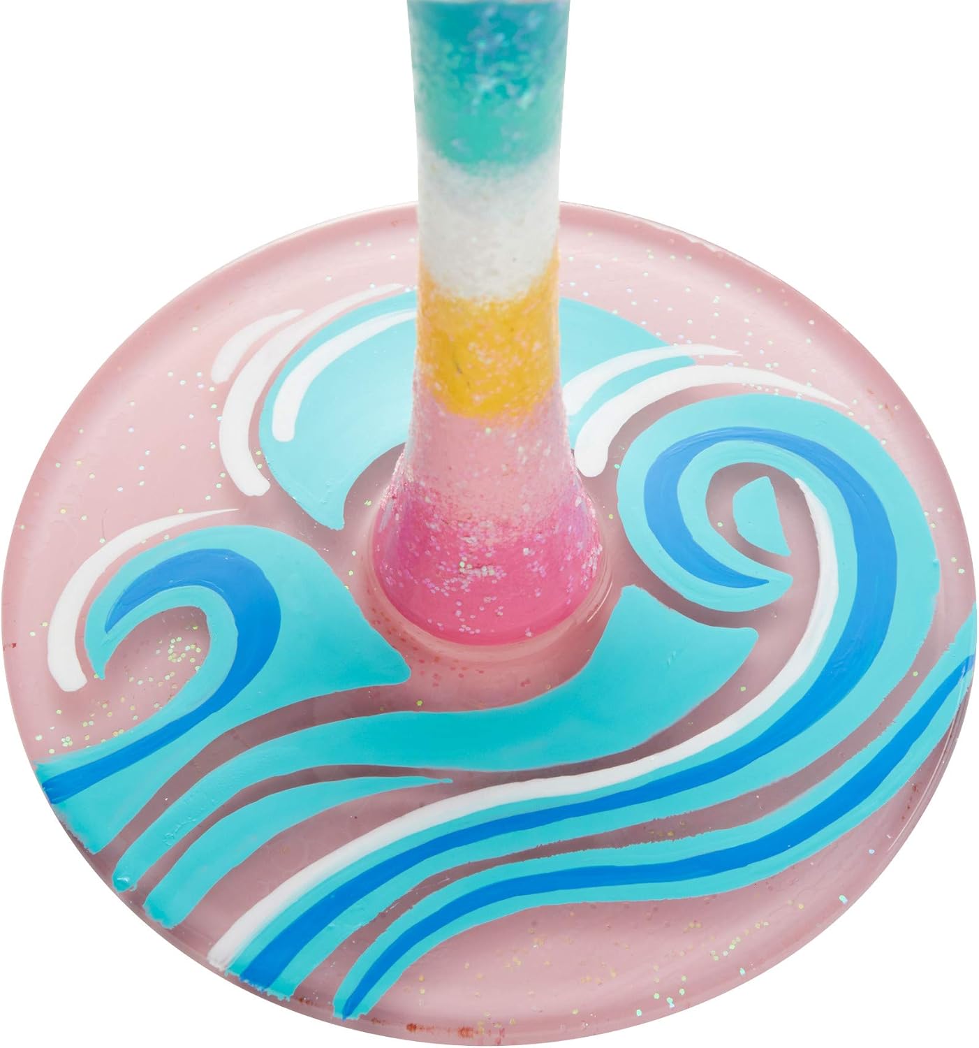 Enesco Designs by Lolita My Heart Leads Me to the Beach Life Artisan Hand-Painted Wine Glass, 15 Ounce, Multicolor - Image 4