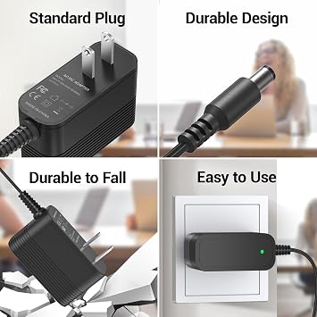 Power Adapter for Yealink Phone T54W, T46U, MP54, MP56, T57W, T46S, T48U, T53W Power Supply for Yealink IP Phones SIP-T29G, T48S,T58A, T58-CAM, MP56 for Teams, PS5V2000US 5V 2A Charger Replacement