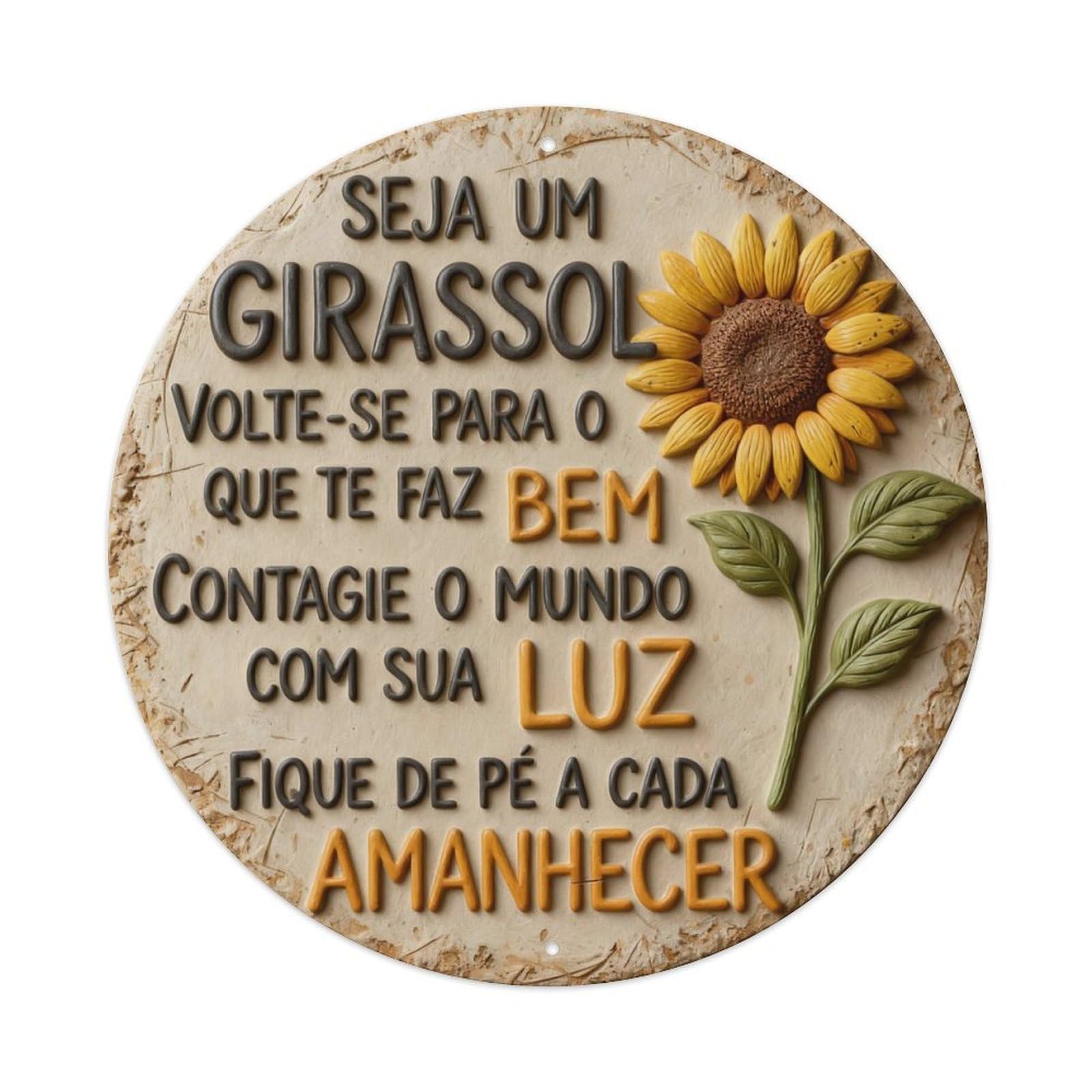 Zlatcbu Vintage Sunflower Motivational Quote Design Metal Tin Sign Retro Wall Art Poster, Decor For Home Living Room Bar Cafe Garage, 8X8 Inch