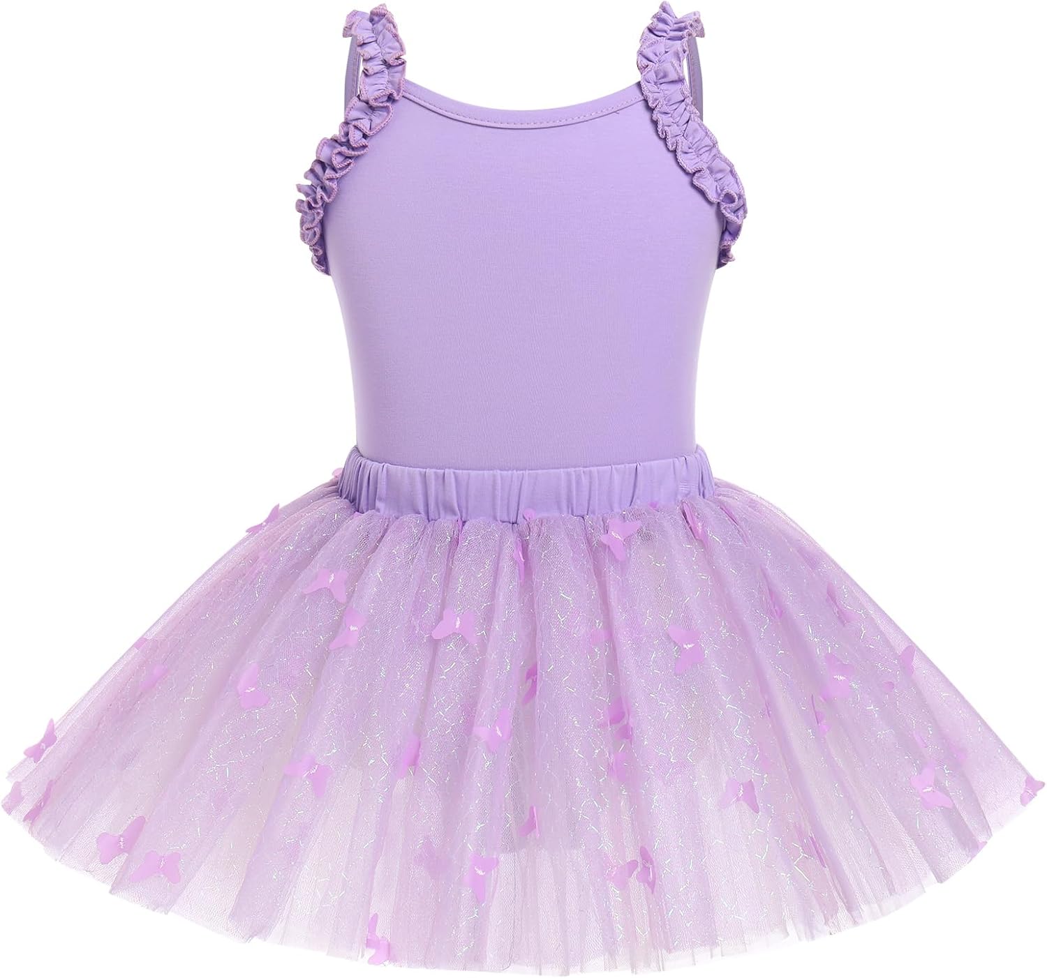 Vestito Ballerina Bambina - Leotard Con Tutù E Strass, Per Danza Classica E Pattinaggio - Foto 13