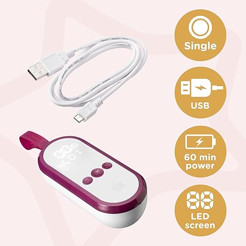 Miniatura 3 de Tommee Tippee Made for Me - Extractor de leche eléctrico individual, recargable por USB, silencioso, portátil, ligero