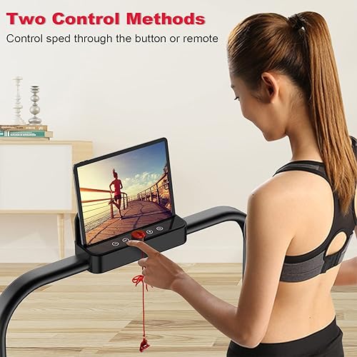 Miniatura 4 de HomeFitnessCode Cinta de correr plegable 25 HP para debajo del escritorio máquina eléctrica portátil para caminar y trotar para oficina en casa con