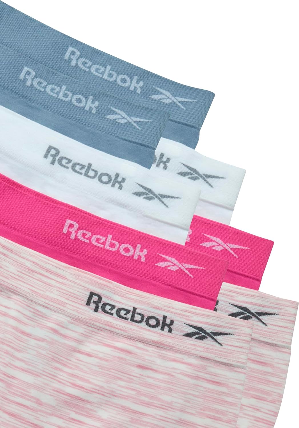 Reebok Girls Boyshorts - 8 Pack Soft Stretch Tag Free Long Leg 5" Inseam Girls Underwear Boyshorts Seamless Panties