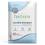 Tru Earth Platinum - Heavy Duty Laundry Detergent Sheets - Up to 64 Loads (32 Count), Fresh Linen Scent - Ultra-Concentrated Formula - Eco-Friendly Laundry Sheets