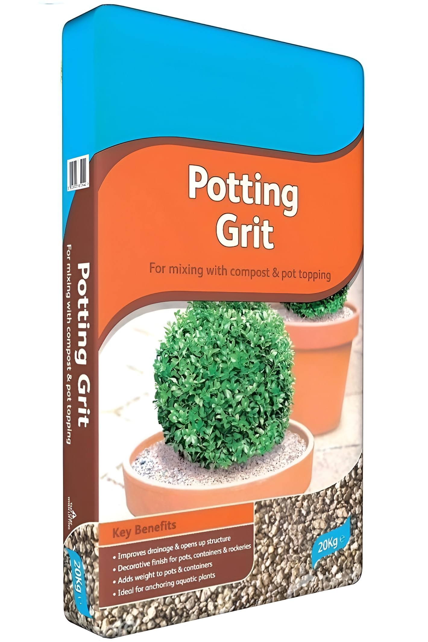 Potting Grit 20kg – Horticultural Garden Grit for Drainage & Soil Conditioning, Ideal for Succulents, Cacti, Bonsai & Alpine Plants