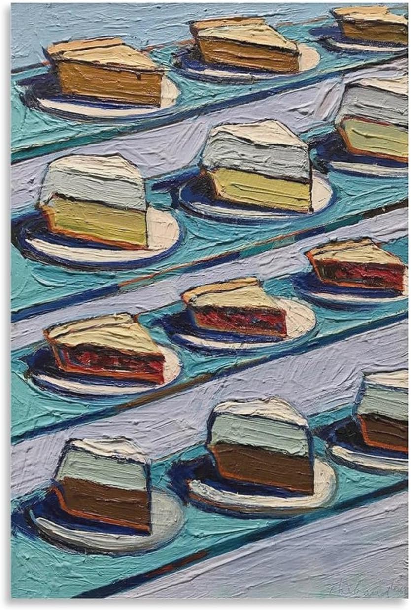 Wayne Thiebaud Refrigerator Pies Pop-Art Painting On Canvas Wall Art Poster Scroll Picture Print Living Room Walls Decor Home Posters 24x36inch(60x90cm)