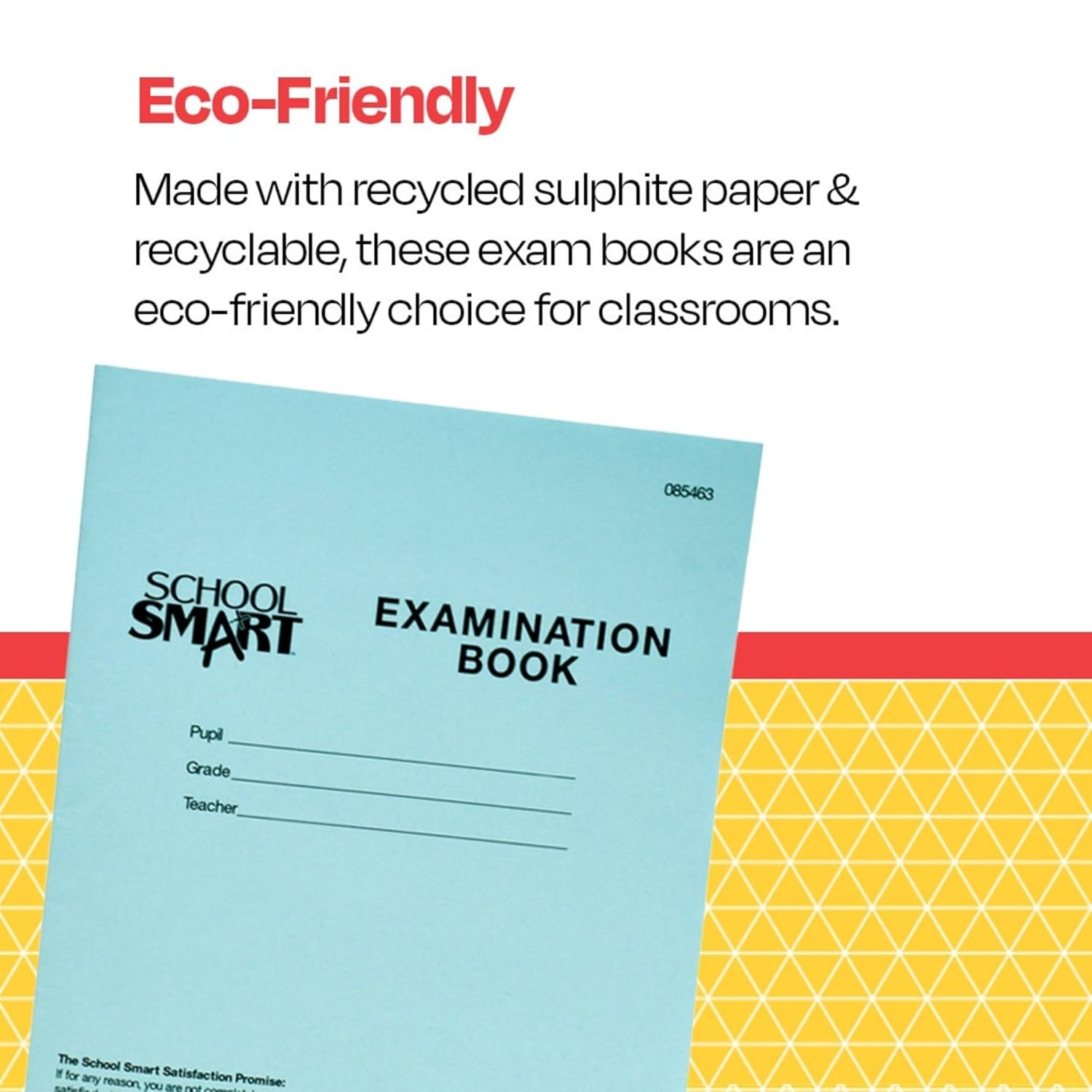 School Smart Examination Blue Book with 24 Pages, 7 x 8-1/2 Inches, Pack of 50 Books