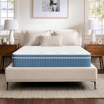Vesgantti 8 Inch Twin Mattress, Cooling Hybrid Mattress in a Box | Pocket Spring & Memory Foam, Medium Firm Mattress, Back Pain Relief, Fiberglass-Free, CertiPUR-US Certified, 120 Nights Trial
