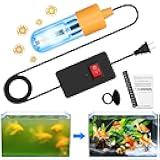 JAHEA Aquarium Clean Light，3W Mini Submersible Light with UV Test Card,Double Tube Aquarium Water Clean Green Clear Waterproof Clean Lamp for Pond,Swimming Pool