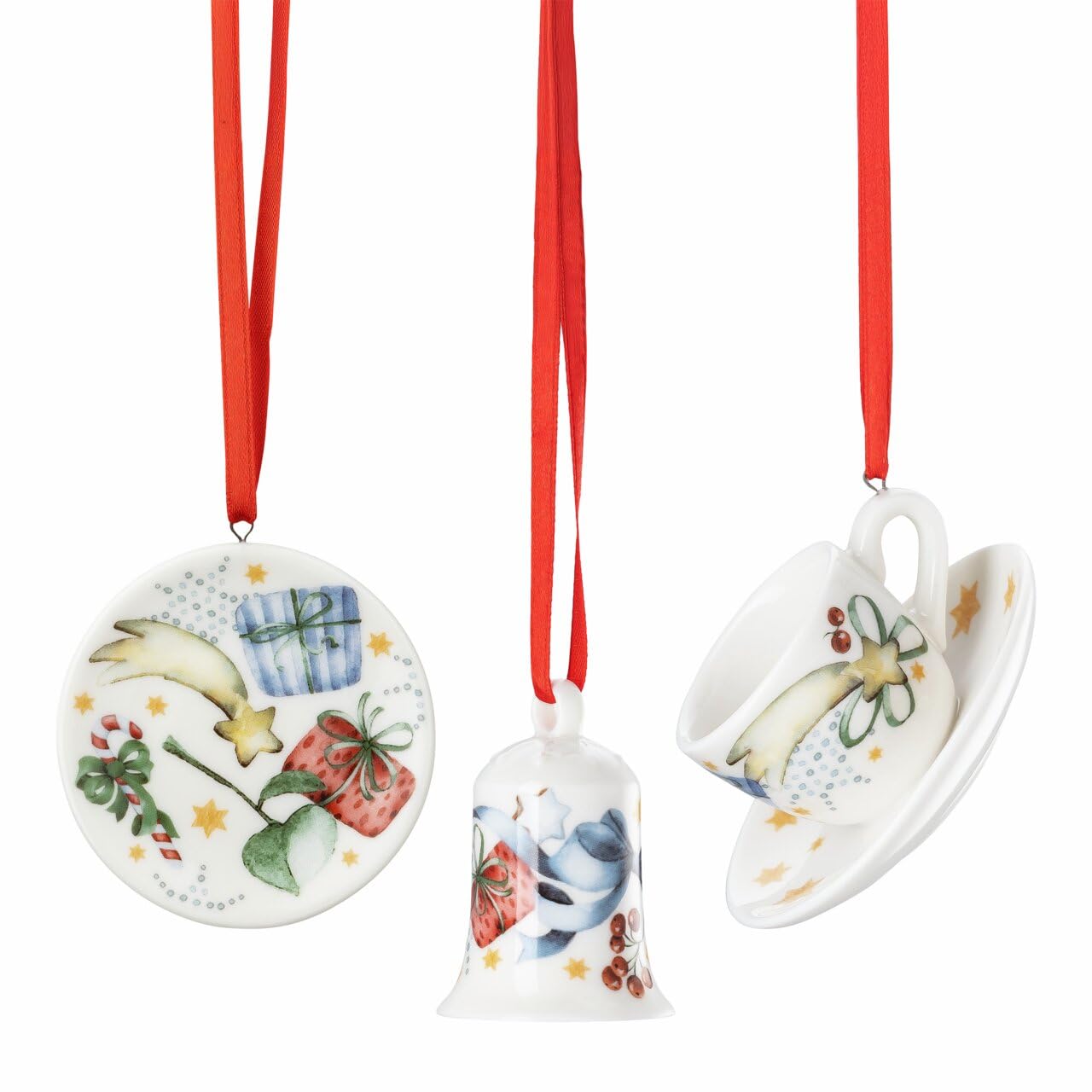 Hutschenreuther Weihnachten Sammelserie Weihnachtslieder 2025 "Alle Jahre Wieder Mini-Set 3-teilig Tasse (Mini-Teller, Glocke, Tasse)