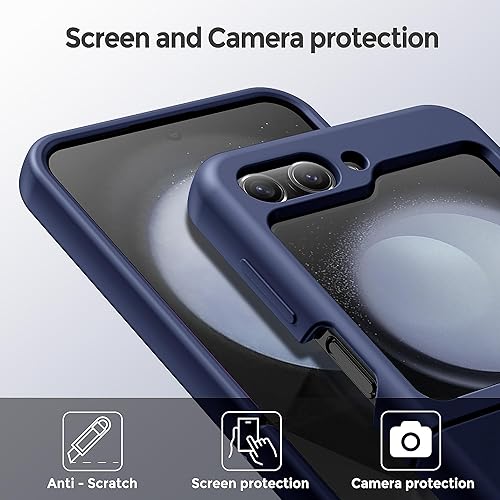 Miniatura 2 de Funda suave de silicona líquida para Samsung Galaxy Z Flip 5, parachoques de goma de gel, ajuste delgado, a prueba de golpes, funda protectora para