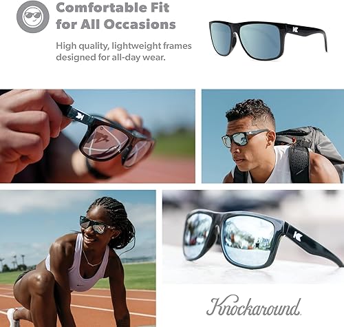 Miniatura 7 de Knockaround Torrey Pines Sport - Gafas de sol polarizadas para correr para mujeres y hombres, lentes resistentes a los impactos con protección