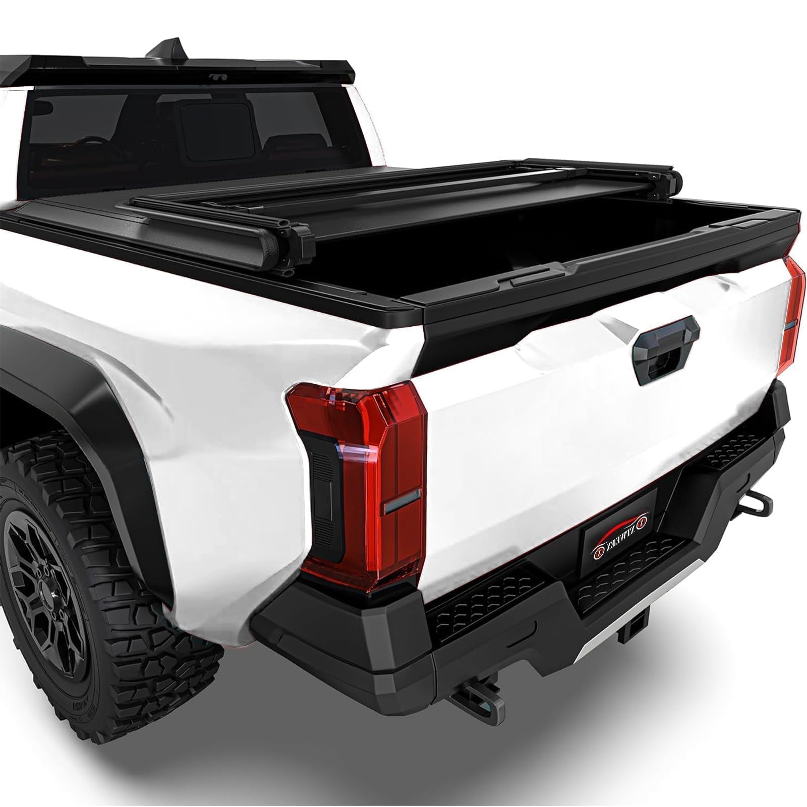Vinyl Soft Tri-fold Truck Bed Tonneau Cover Compatible with 2024-2025 Toyota Tacoma (Excl. Trail Edition) 5 Ft Bed with Tacoma Bed Rail, Water-Proof