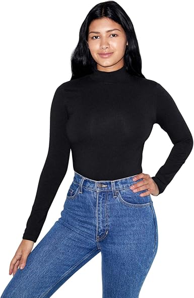 Cotton Spandex Long Sleeve Turtleneck 