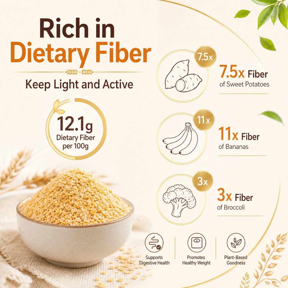Fiocchi Di Germe Di Grano Tostato Istantaneo Bevanda Barattolo 1kg | Contenitore 1000g Cereali Cotti Bassa Temperatura Con Latte Caldo O Acqua. Sostituto Pasto Proteico Nutrizione Quotidiana.