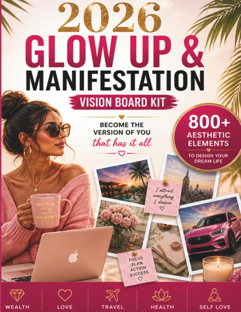 2026 Vision Board Clip Art for Manifestation: 800+ Images, Motivational Quotes & Affirmations to Achieve Your Goals, Success & Best Year Ever