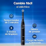 Oral-B iO Series 2 Duo Pack Brosse à Dents Électrique/Brosse à Dents Électrique, 2 Brossettes, 3 Modes de brossage pour Soins Dentaires, Technologie Magnétique Conçu par Braun, Night Black/Calm Pink - 4