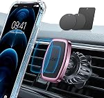 LISEN Magnetic Phone Holder Car Military-Grade Hook Cell Phone Holder Car 6 Strong Magnet Mount for Galaxy S25 S24 S23 Fit iPhone 17/16/15/14/13/12/11 Pro Max All Android Mounts Gifts for Men Mom
