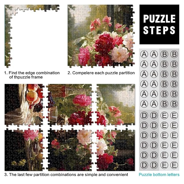 Foto 3 de 6 de Hermosa Flor Puzzles de 2000 Piezas para Adolescentes Alivia el estrés Vacaciones en casa Matar el Tiempo…