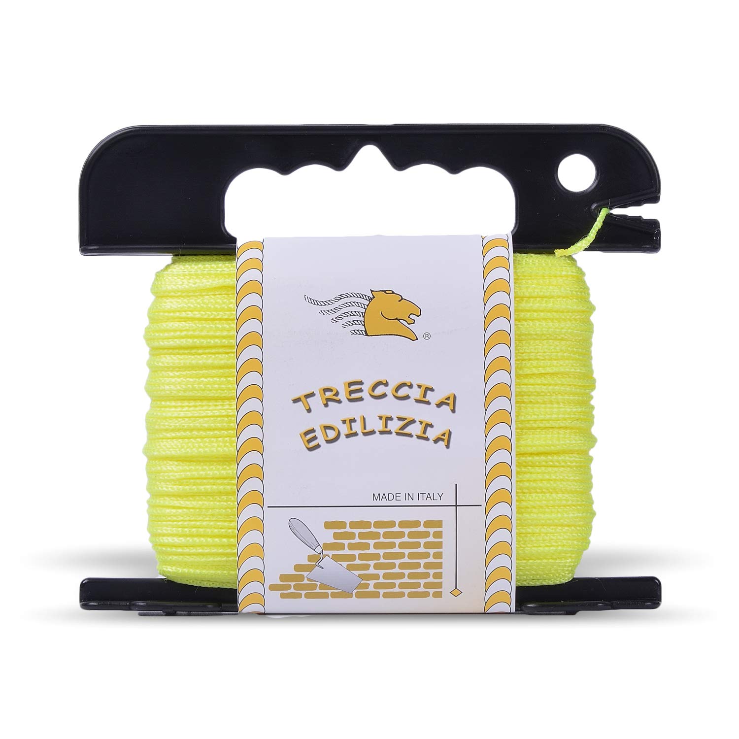 CORDINO EDILIZIA - FILO DA MURATORE GIALLO FLUO Ø 1,5 mm X 100 mt