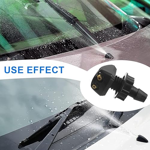Miniatura 7 de USTOPF1T Juego de 2 boquillas de lavado de parabrisas automático, kit de boquilla de limpiaparabrisas de doble orificio, aplicable a la mayoría de