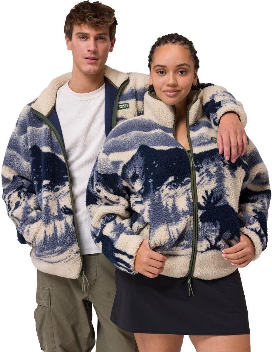 Acadia Moose Full Zip High Pile Fleece