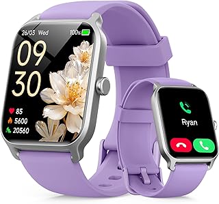 Tensky Smart Watch for Women, 1.85'' HD Touchscreen Lady Smartwatch for Android/iPhone/Samsung/(Bluetooth Call), Alexa Built-in, 100+ Sport Modes Fitness Digital Tracker,Sleep/Heart Rate/SpO2 Monitor