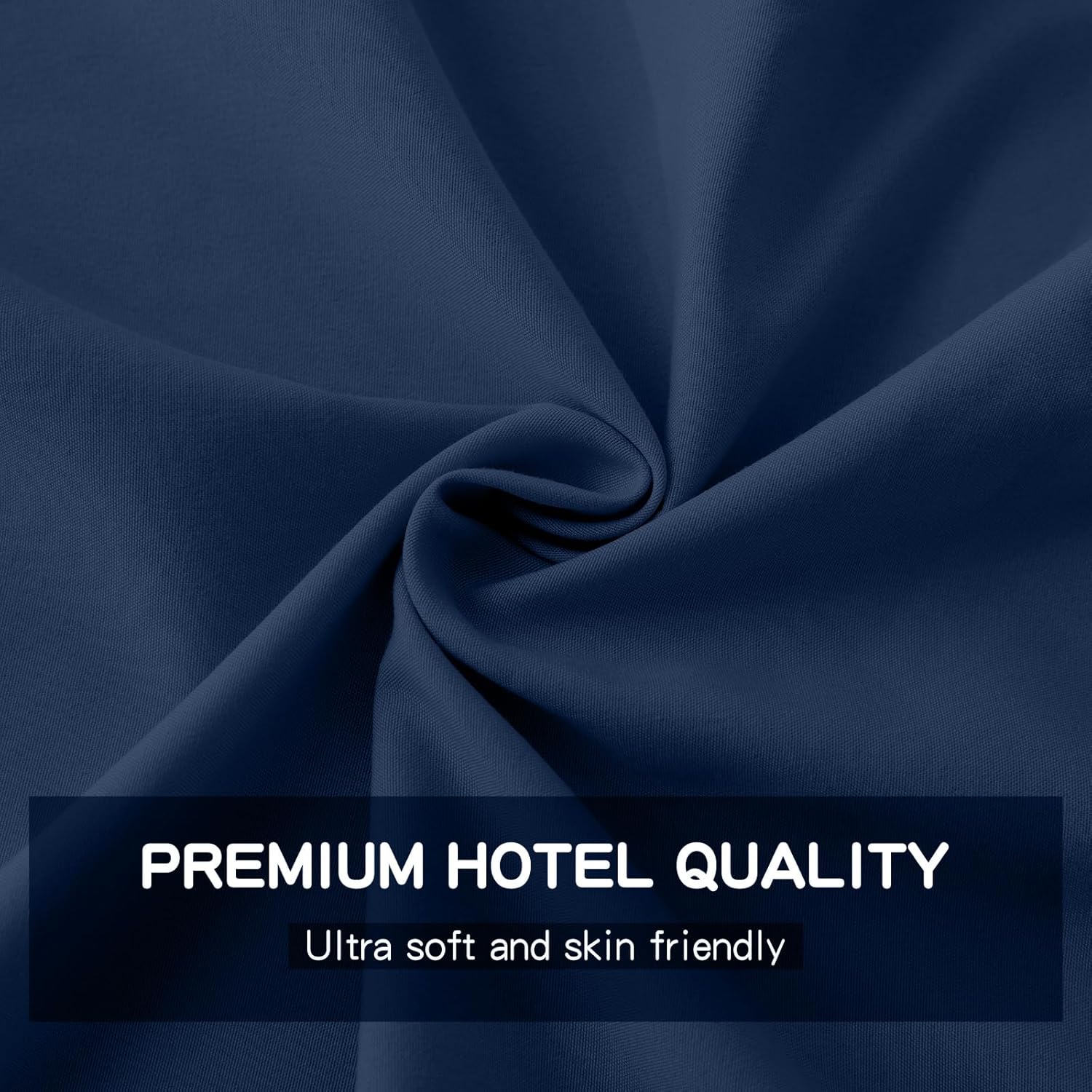 FreshCulture King Flat Sheets Only 2 Pack - Hotel Quality Flat Bed Sheets - Brushed Microfiber - Ultra Soft & Breathable - Wrinkle-Free - Easy Care - Flat Sheets Only King Size (Navy Blue)