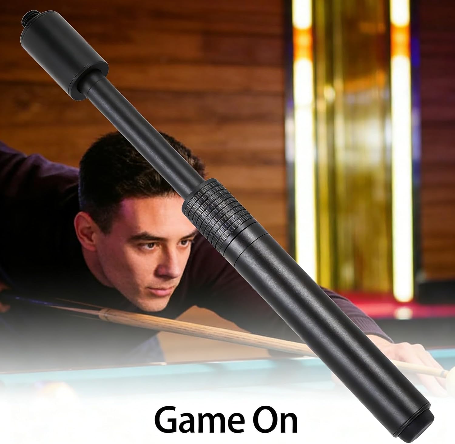 Pool Cue Extension Aluminum Lengthening Adjustable Billiard Bumper, Weighting Stick Extender - Durable Structure, Easy Installation for Snooker and Pool Play