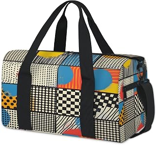 Modern Polka Dot Style Dazzle Pattern Overnight Travel Bag Unisex Carry-On Size Tote Bag Suitable for Travel Duffle Gym Sports