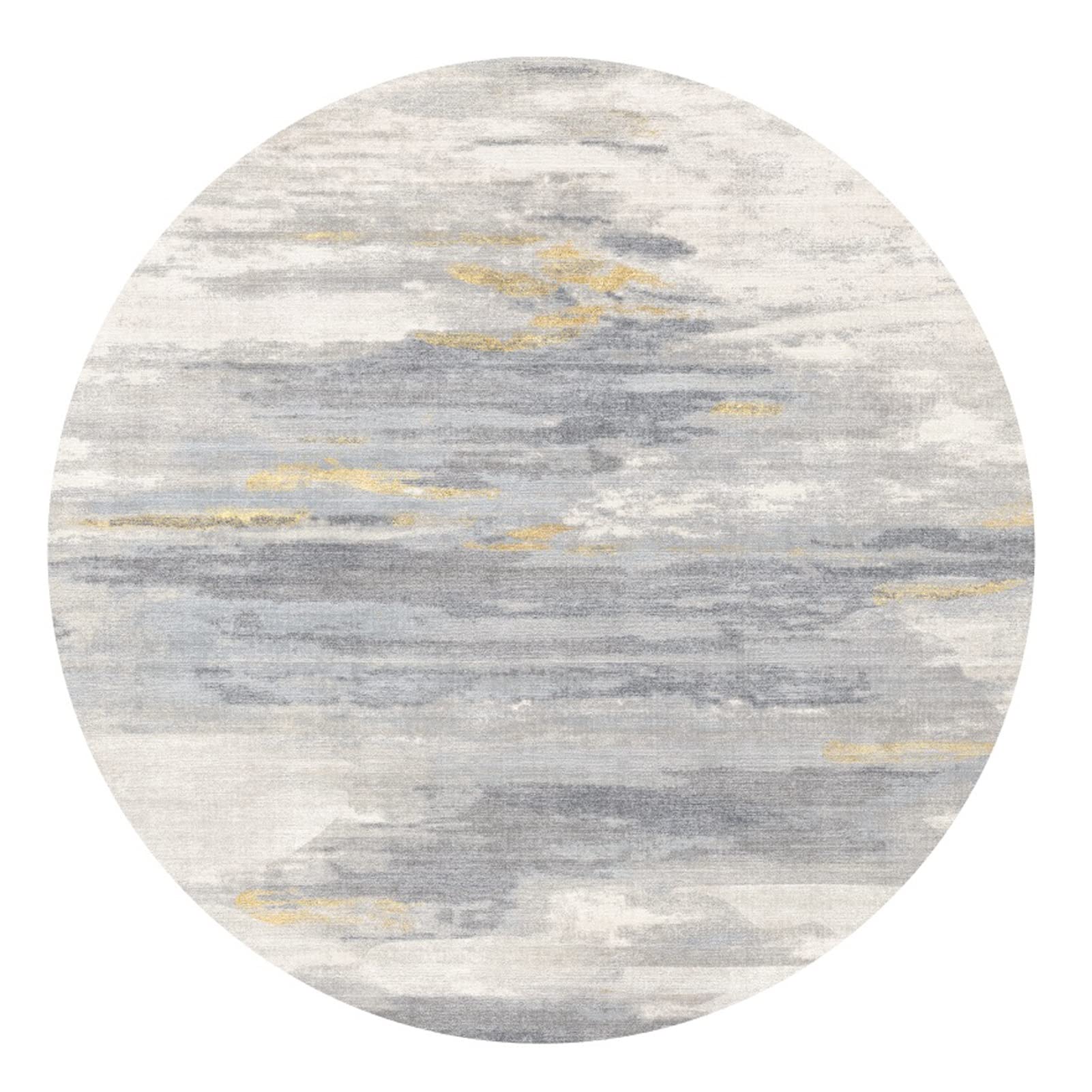 Tapis gris pour salon de 200 cm tapis modernes ronds antidérapants