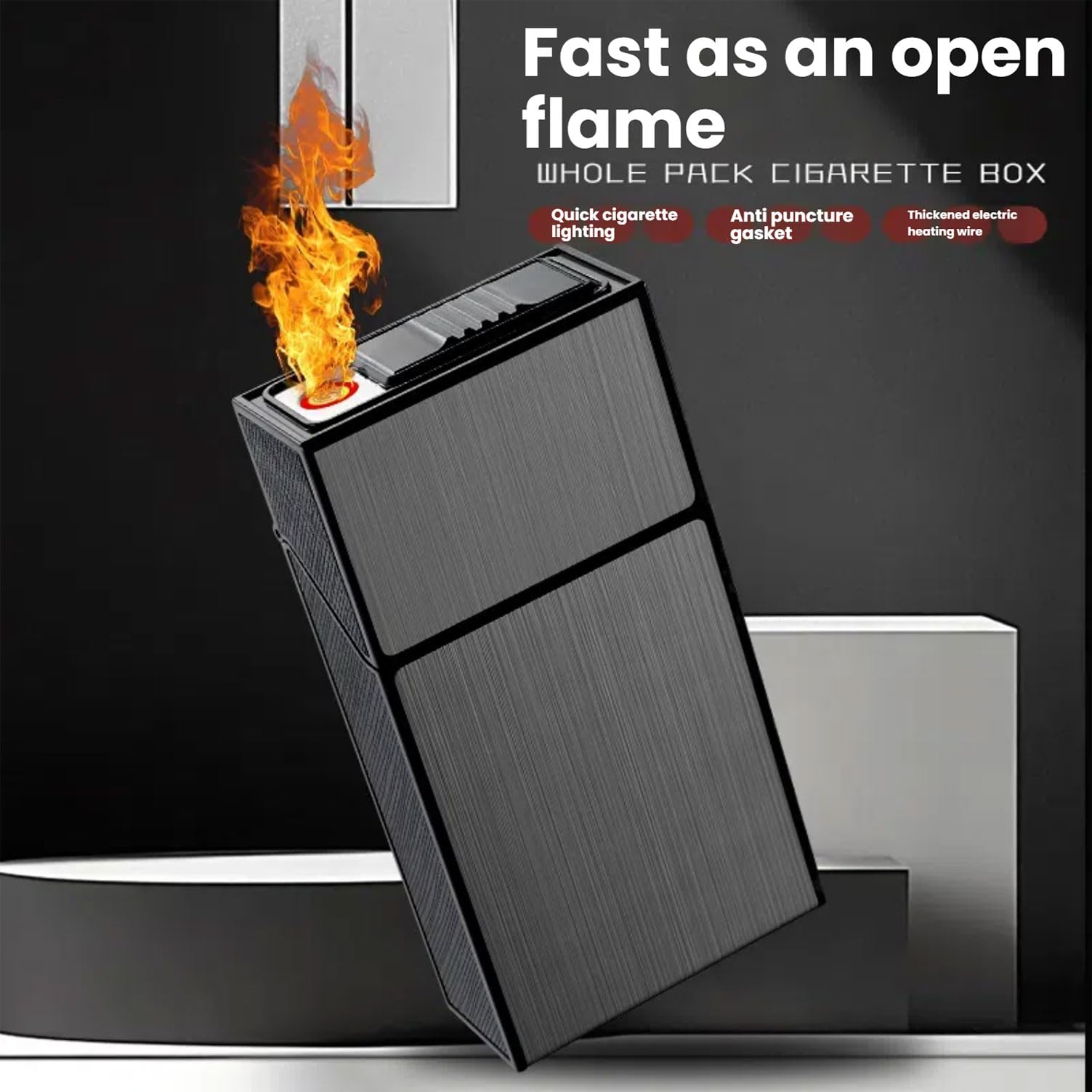 cigarette lighter gift set Amazon.com: Cigarette Case with Lighter for 100mm King Size, Rechargeable  Windproof Set of 2,Electric Coil Lighter, Gift Package (Silver+ Black,  100mm) : Health & Household