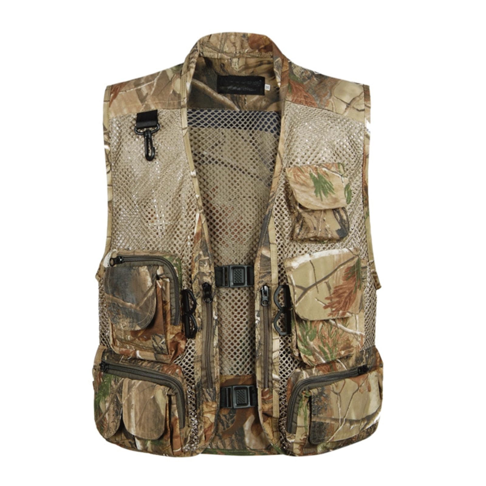 Wygwlg Gilet Funzionale Multitasche Mimetico Da Uomo, Gilet Da Lavoro Estivo Per La Caccia Alla Pesca Fotografica All'aperto, Giacca Utility Senza Maniche, 11 Tasche