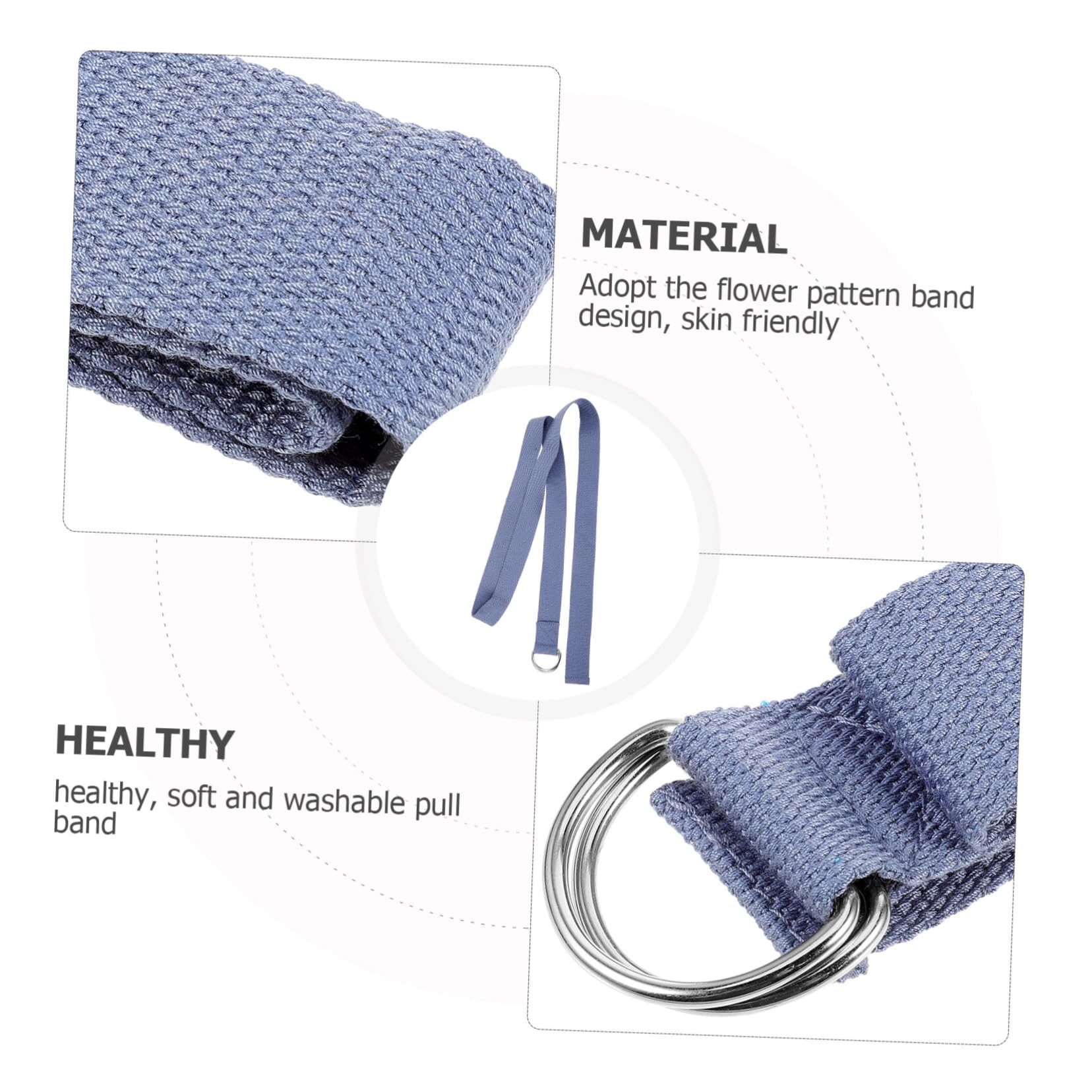 Kisangel Yoga Strap Buckle Reusable Exercise Band for Stretching Fitness Bands Gym Supplies