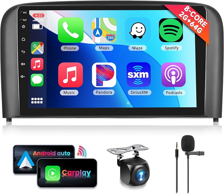 Amazon.com: 8 CORE 2G+64G Car Radio Stereo for Volvo S80 1999-2006