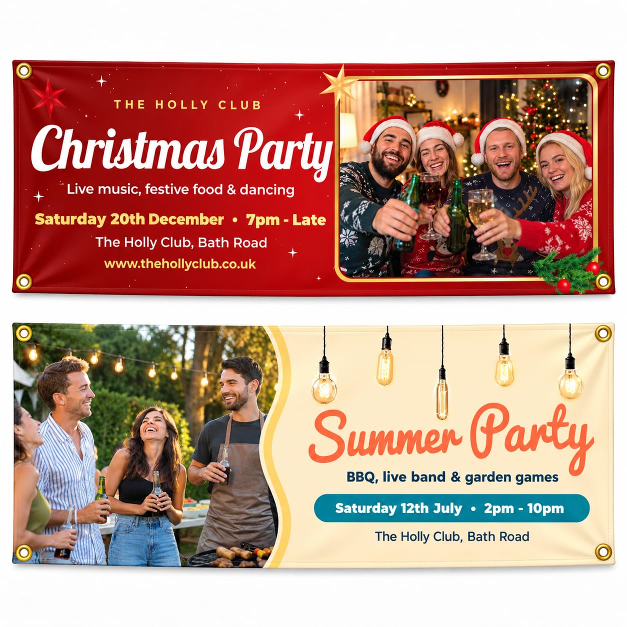 Personalised Banners for Event Christmas Customised Banner Party Signage — image 1