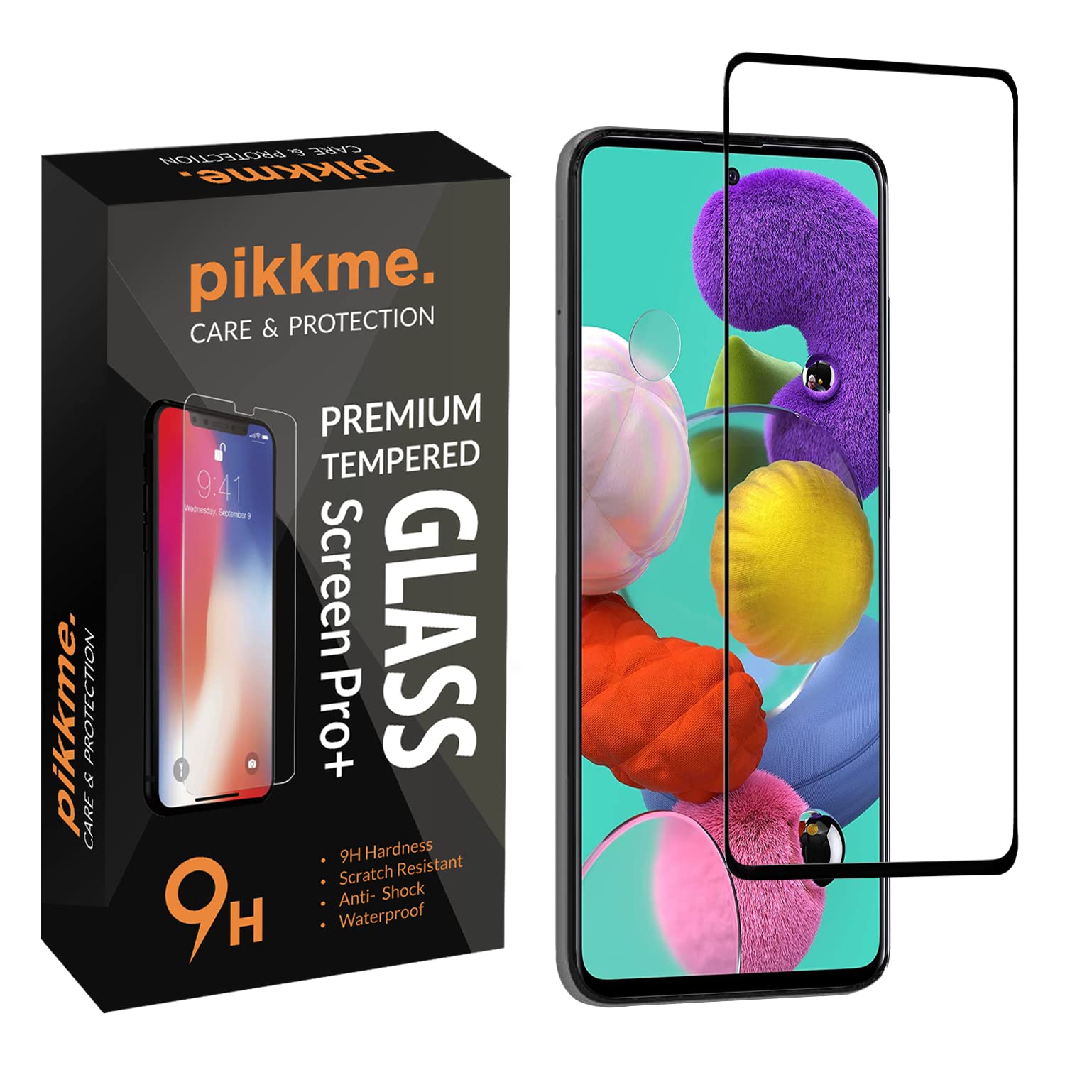 Pikkme Tempered Glass Screen Protector for Samsung Galaxy S20 FE 5G / A51 / A52 5G / A52S 5G / S20 FE / M31s Edge to Edge Coverage with Easy Installation kit