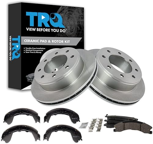 Miniatura 8 de TRQ Kit de pastillas de freno y rotor de cerámica trasera compatible con Kia Forte Forte Koup 2010-2013